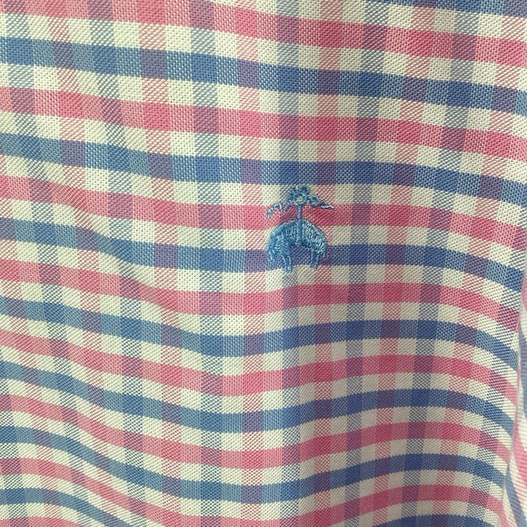 Mens Brooks Brothers Big And Tall Short Sleeve Button Down With Logo- 3XL - Picture 3 of 7